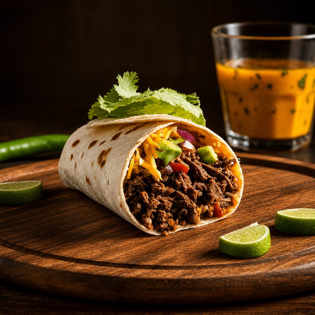 Burritos Asada.